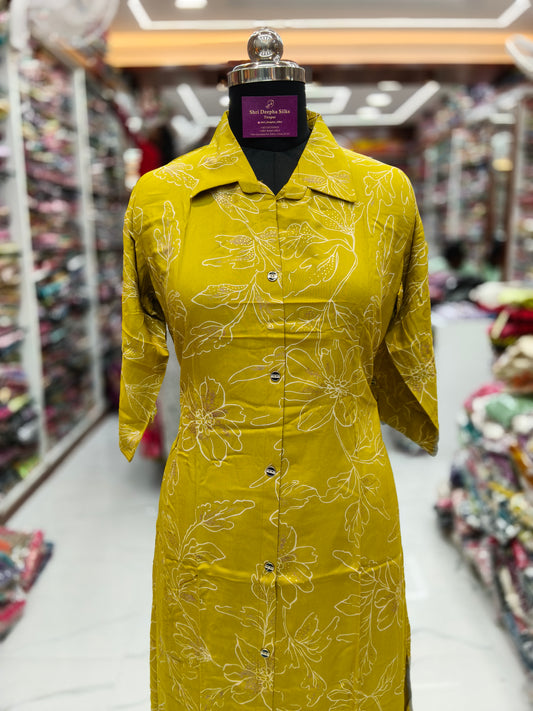 Aline Collar Neck Spun Cotton Co Ord Set - ACCS07