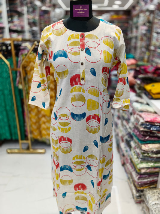 Khadi Cotton Aline Kurti - ALKT08