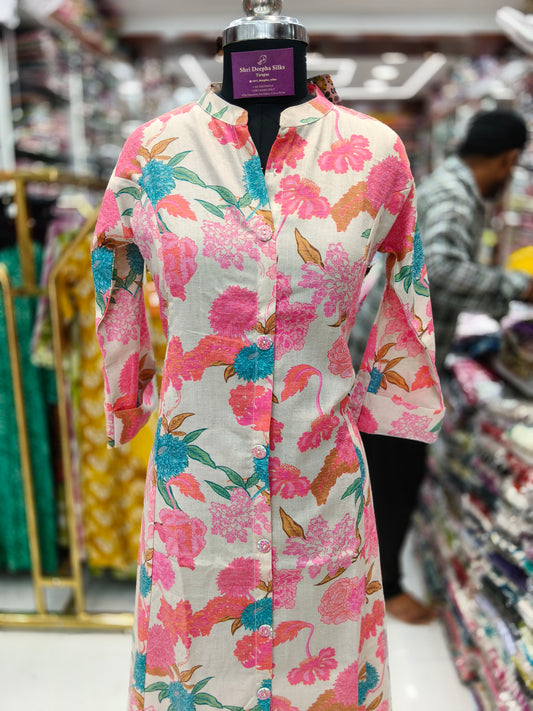 Khadi Cotton Aline Kurti - ALKT14