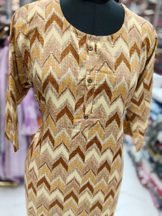 Spun Cotton Straight Cut Kurti - SCKT35