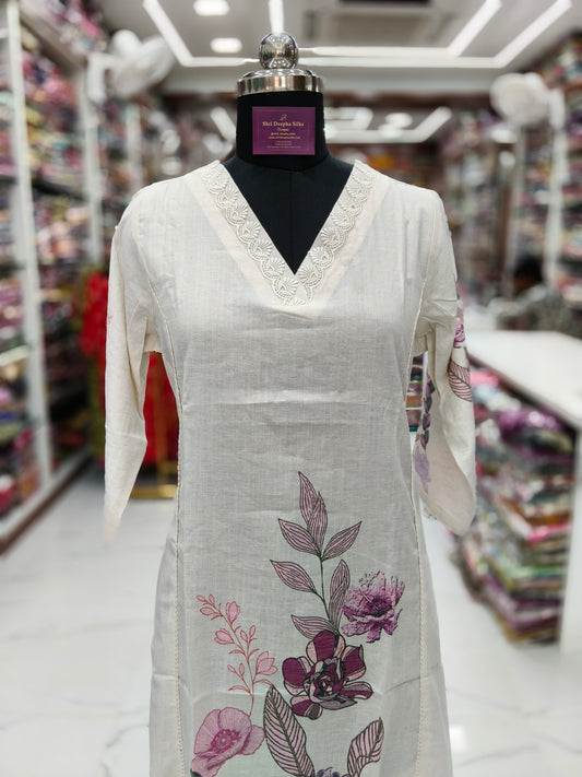 Khadi Cotton Aline Kurti - ALKT90