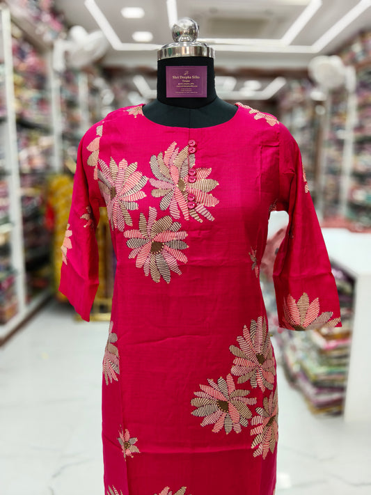 Vatican Silk Straight Cut Kurti - SCKT02