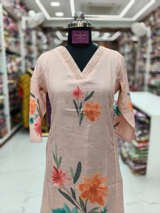 Khadi Cotton Aline Kurti - ALKT91