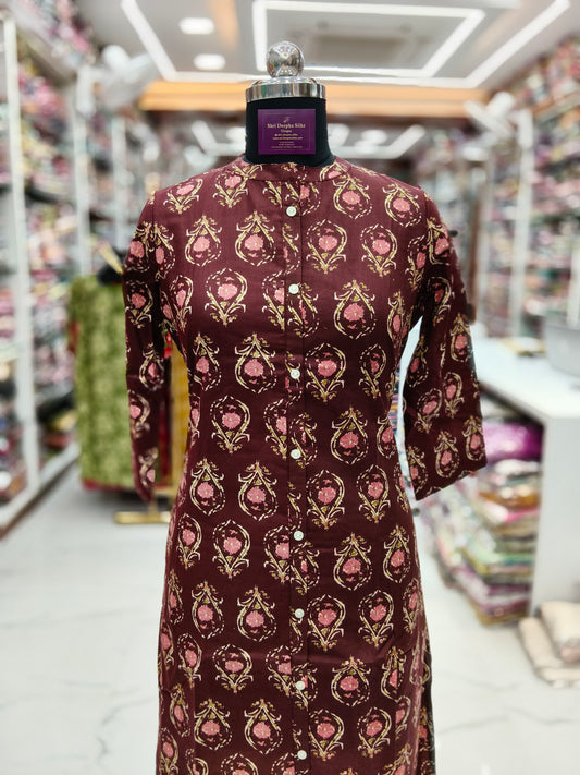 Jaipur Cotton Aline Kurti - ALKT65