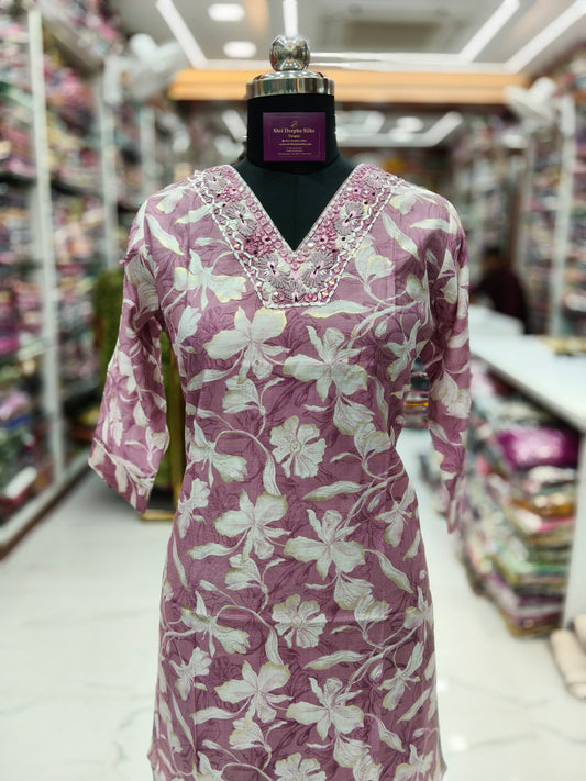 Vatican Silk Straight Cut Kurti - SCKT25