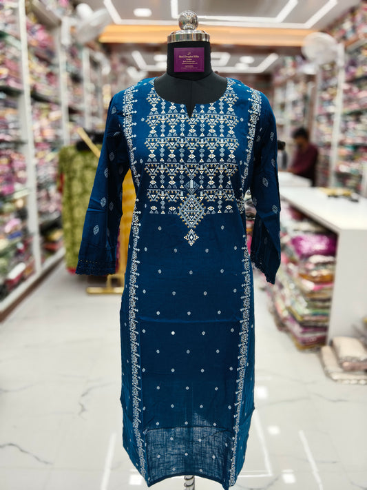 Jaipur Cotton Straight Cut Kurti - SCKT10