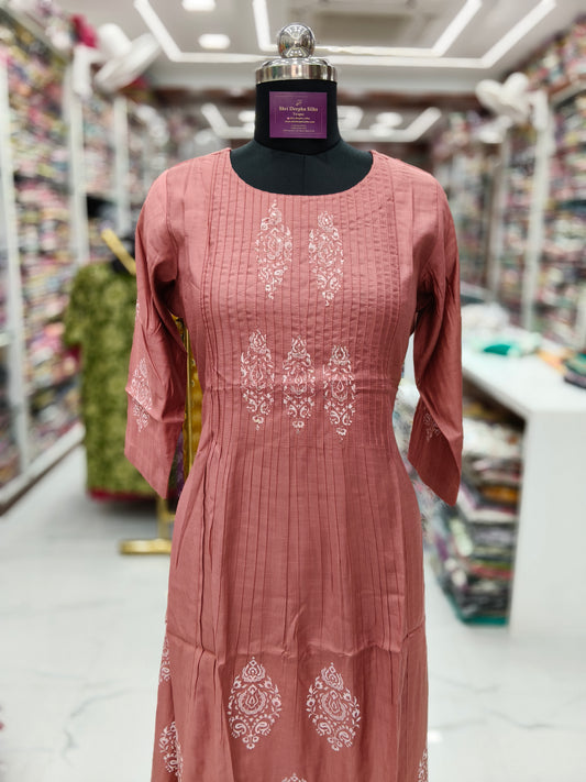 Tussar Silk Aline Kurti - ALKT70