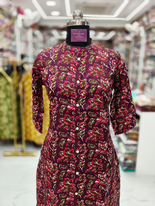 Jaipur Cotton Aline Kurti - ALKT72