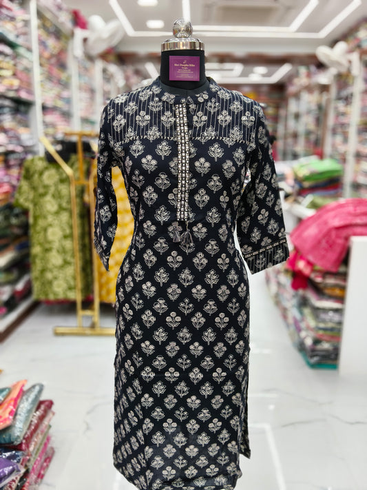 Jaipur Cotton Straight Cut Kurti - SCKT12