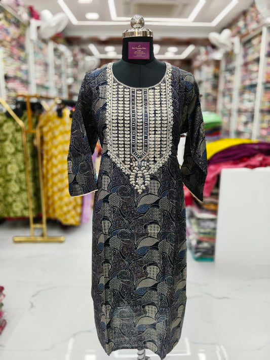 Vatican Silk Straight Cut Kurti - SCKT13