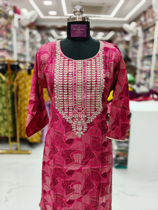 Vatican Silk Straight Cut Kurti - SCKT14