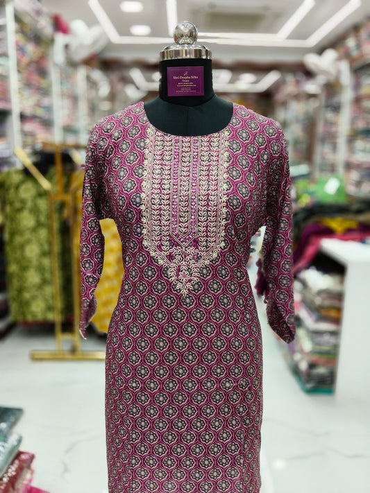 Spun Cotton Straight Cut Kurti - SCKT17