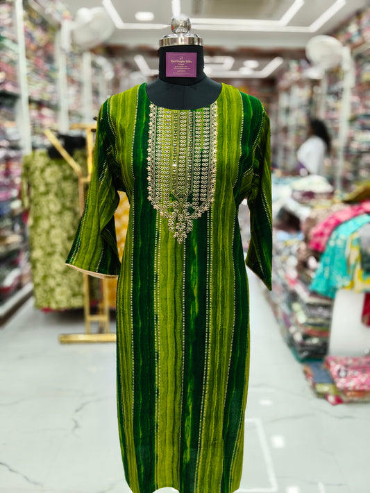 Spun Cotton Straight Cut Kurti - SCKT20