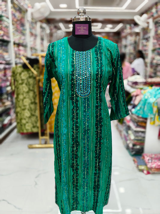 Spun Cotton Straight Cut Kurti - SCKT21