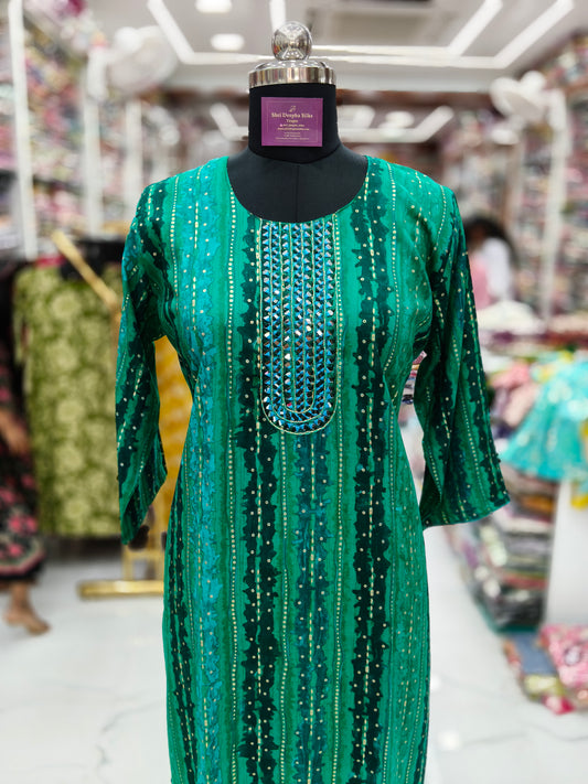 Spun Cotton Straight Cut Kurti - SCKT21