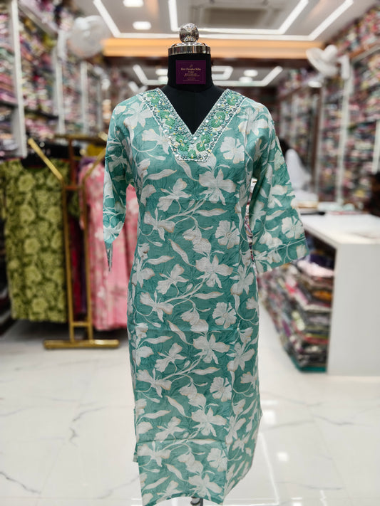 Vatican Silk Straight Cut Kurti - SCKT26