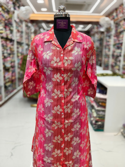 Aline Collar Neck Vatican Silk Co Ord Set - ACCS17