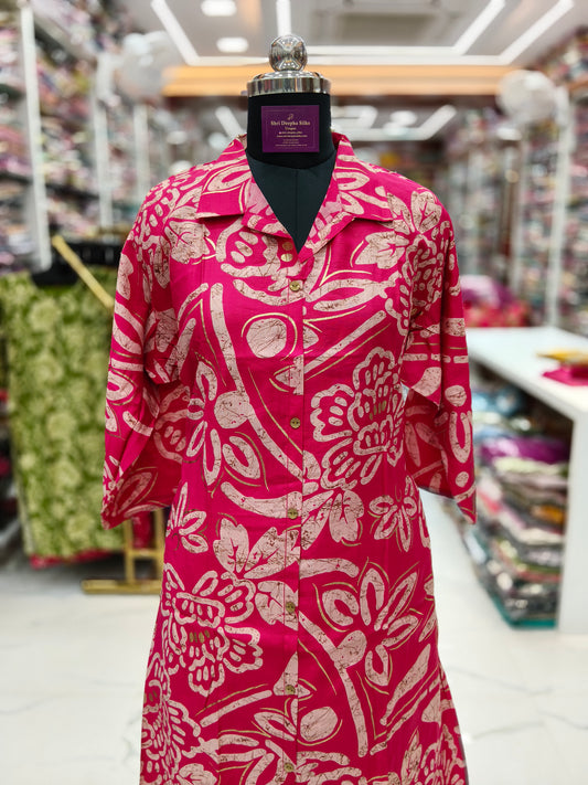 Aline Collar Neck Vatican Silk Co Ord Set - ACCS11