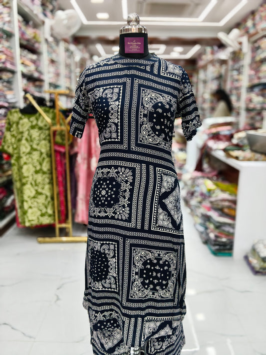 Aline Halter Neck Spun Cotton Co Ord Set - AHCS09