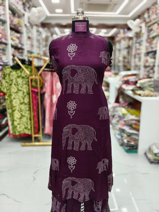 Aline Halter Neck Spun Cotton Co Ord Set - AHCS11