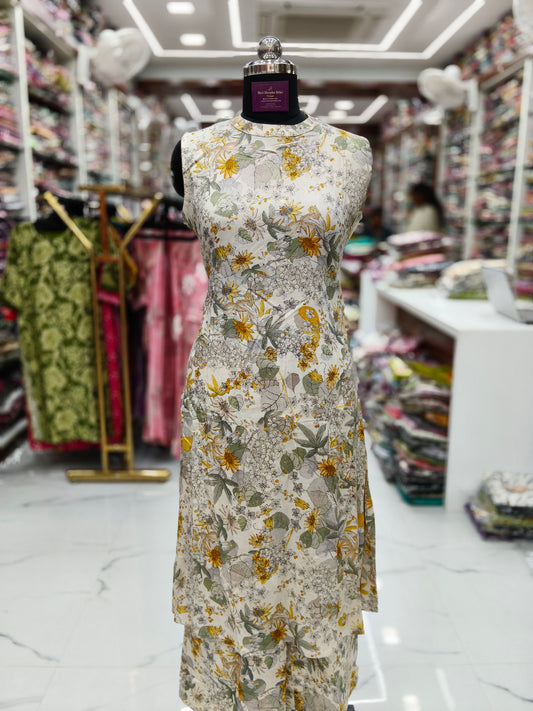 Aline Halter Neck Spun Cotton Co Ord Set - AHCS21