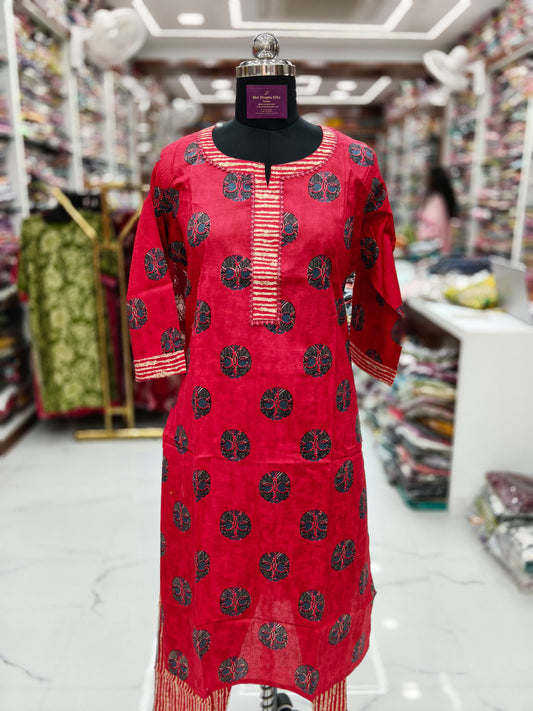 Casual Wear Pure Cotton 3 Pcs Salwar Set - CWSS32