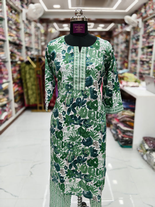 Casual Wear Pure Cotton 3 Pcs Salwar Set - CWSS36