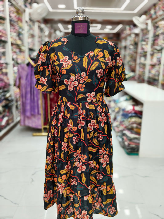 Spun Cotton Trendy Puff Midi - SCMD06