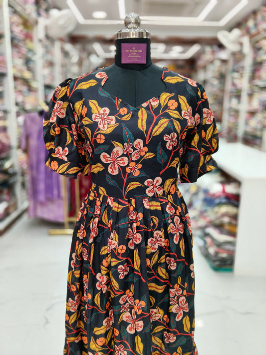 Spun Cotton Trendy Puff Midi - SCMD06