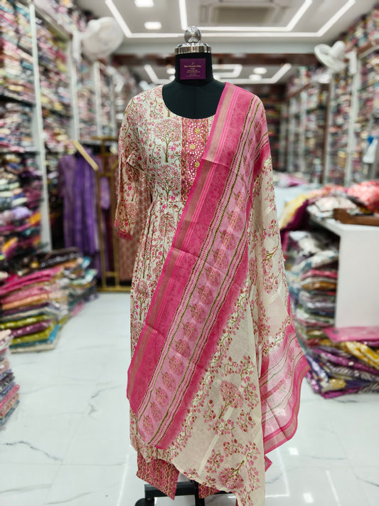 Nyra Cut 3 Pcs Modal Silk Salwar Set - NCSS01