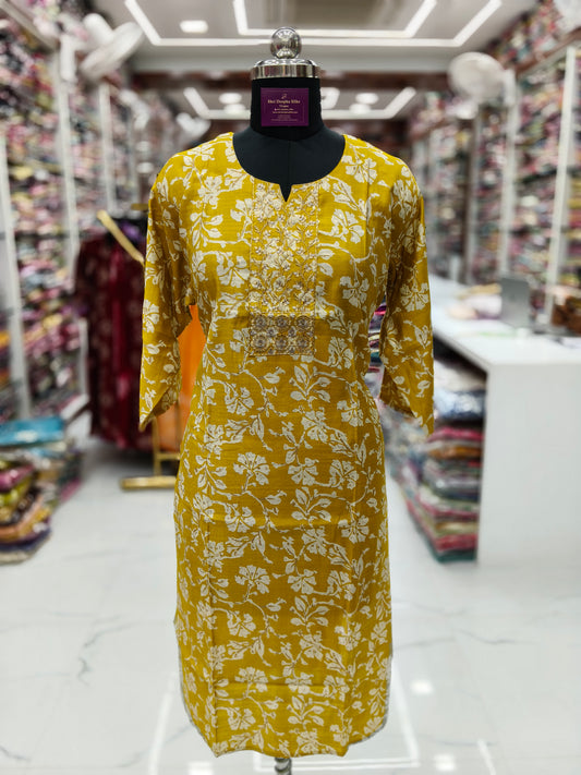 Vatican Silk Straight Cut Kurti - SCKT48