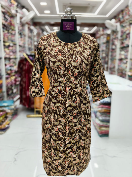 Spun Cotton Straight Cut Kurti - SCKT66