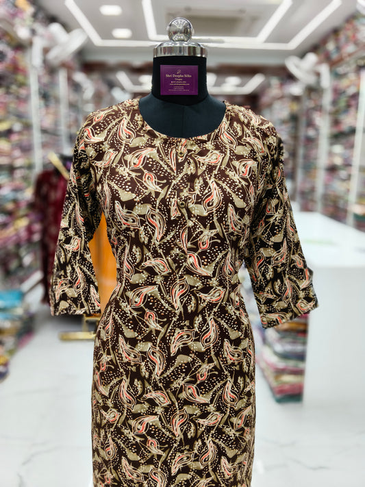 Spun Cotton Straight Cut Kurti - SCKT66
