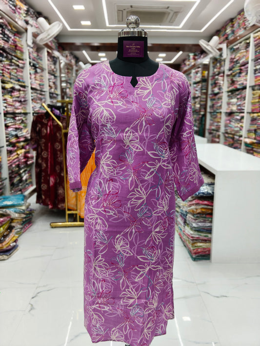 Vatican Silk Straight Cut Kurti - SCKT64