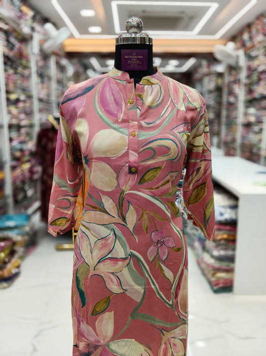 Spun Cotton Straight Cut Kurti - SCKT60