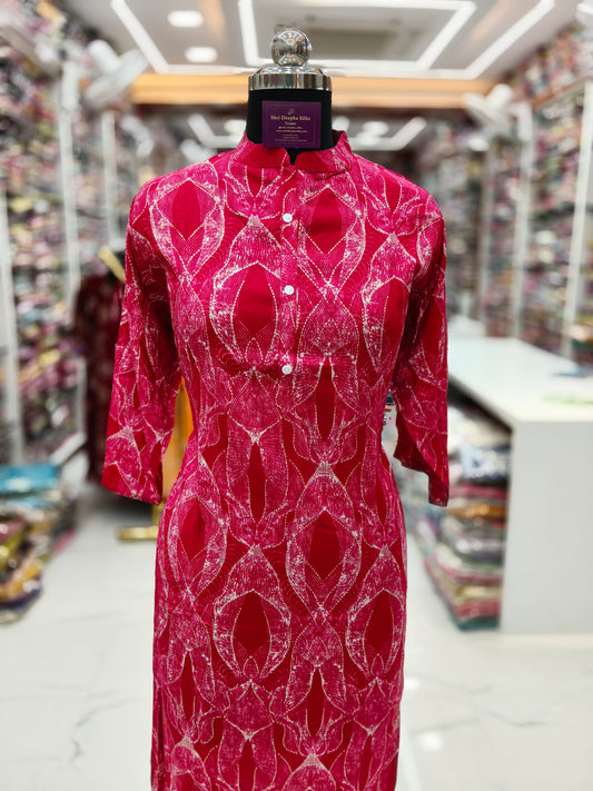 Spun Cotton Straight Cut Kurti - SCKT56