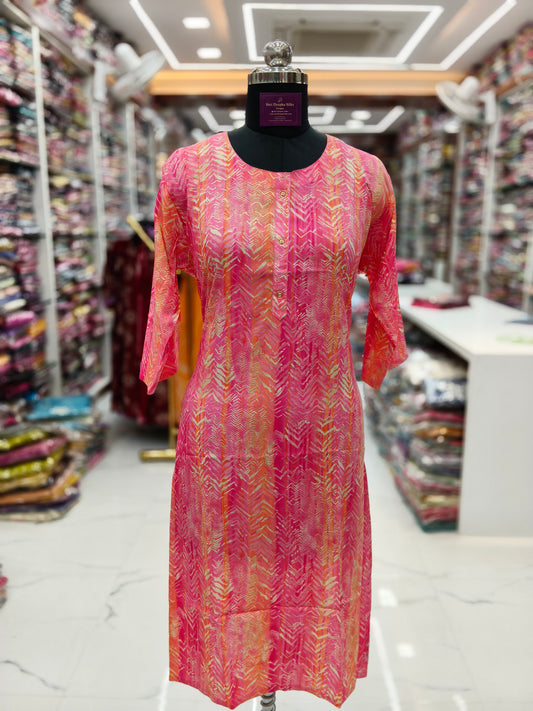 Spun Cotton Straight Cut Kurti - SCKT55