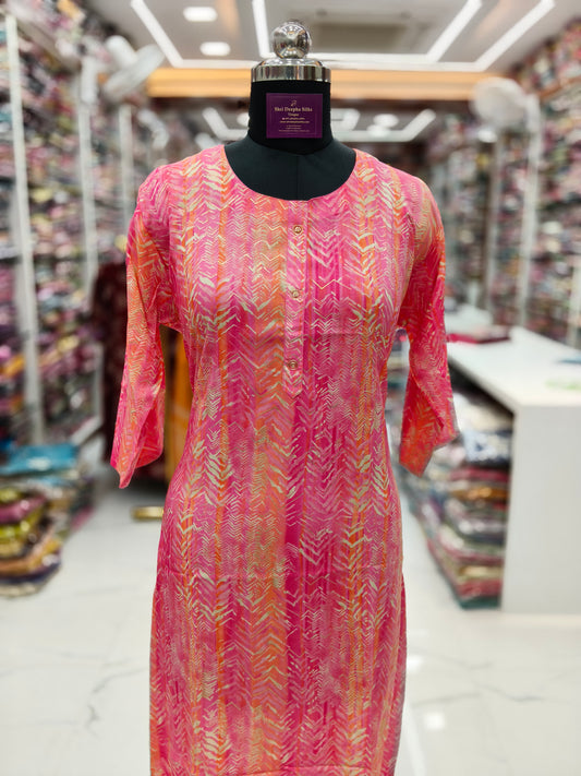 Spun Cotton Straight Cut Kurti - SCKT55