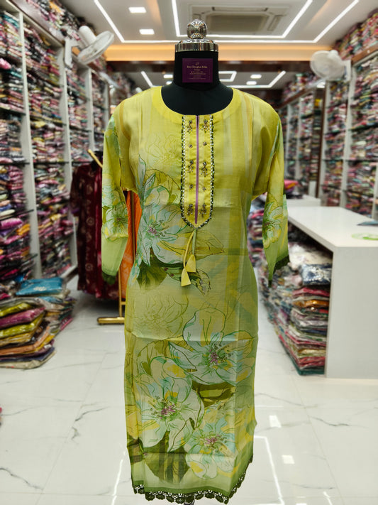 Premium Silk Straight Cut Kurti - SCKT52