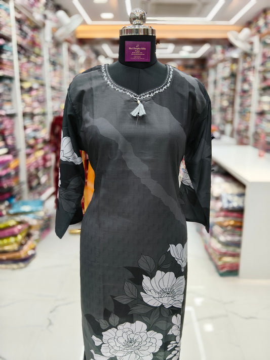 Premium Silk Straight Cut Kurti - SCKT68
