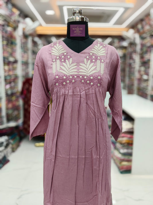Khadi Cotton Aline Kurti - ALKT101