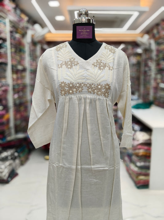 Khadi Cotton Aline Kurti - ALKT102