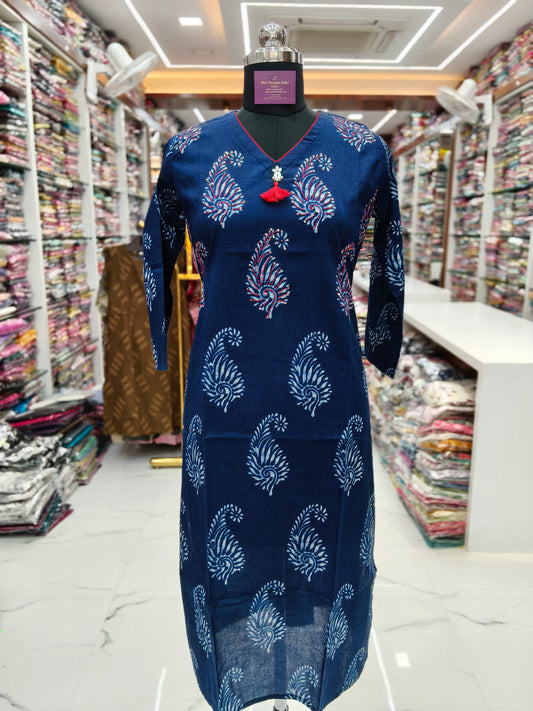 Jaipur Cotton Straight Cut Kurti - SCKT82