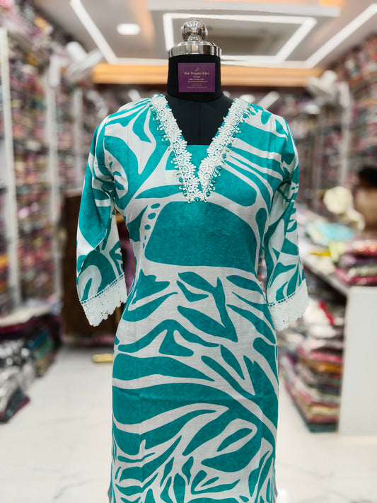 Vatican Silk Straight Cut Kurti - SCKT84