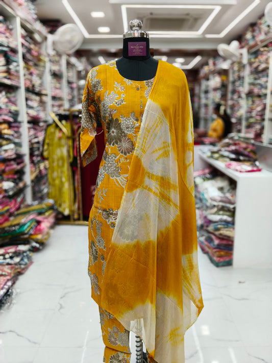 Vatican Silk Co Ord Set with Dupatta - COSD03