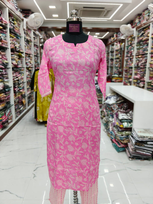 Casual Wear Spun Cotton 3 Pcs Salwar Set - CWSS42