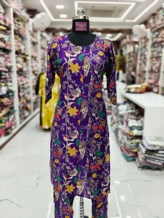 Vatican Silk Co Ord Set with Dupatta - COSD07