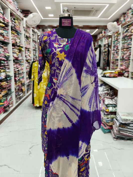 Vatican Silk Co Ord Set with Dupatta - COSD07