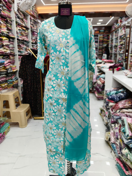 Vatican Silk Co Ord Set with Dupatta - COSD10