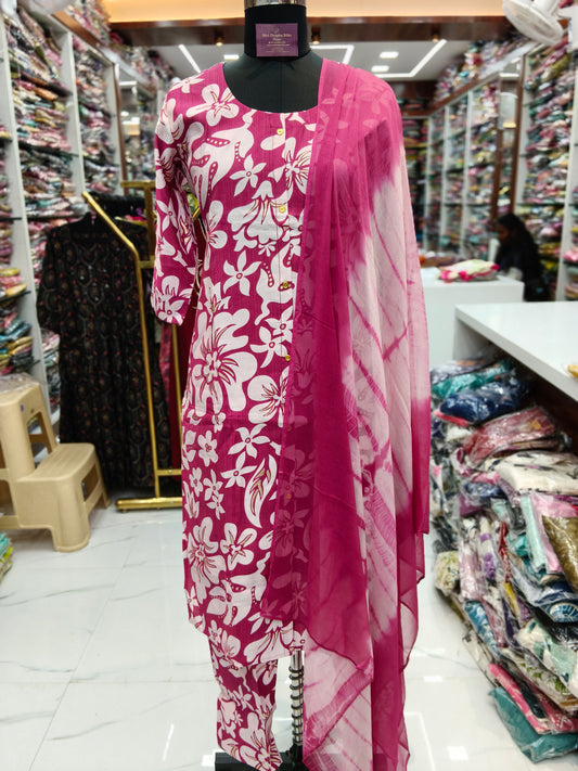 Vatican Silk Co Ord Set with Dupatta - COSD09